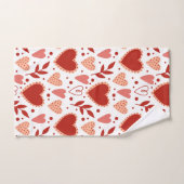Whimsical Valentine Herzmuster Badhandtuch Set (Handtuch)