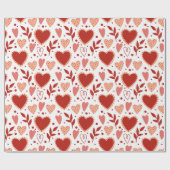 Whimsical Valentine Herzmuster Geschenkpapier (Flach)
