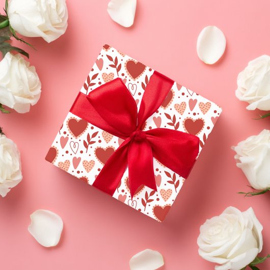 Whimsical Valentine Herzmuster Geschenkpapier
