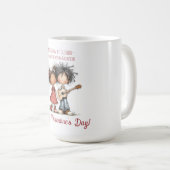 Whimsical Valentine Kids Illustration Kaffeetasse (VorderseiteRechts)