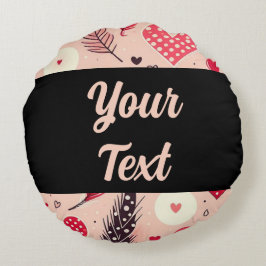 Whimsical Valentine Liebe Garden Rundes Kissen