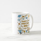 Whimsical Vatertag Doodle Print Kaffeetasse (VorderseiteRechts)