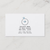 Whimsical Verlobung Wedding Ring Illustration Visitenkarte (Rückseite)