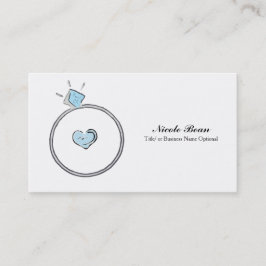 Whimsical Verlobung Wedding Ring Illustration Visitenkarte