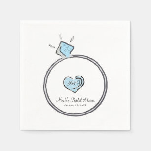 Whimsical Verlobungsring Brautdusche Serviette