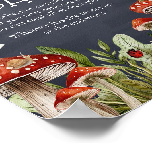 Whimsical verzaubert Pilz nicht Baby sagen Poster (Ecke)