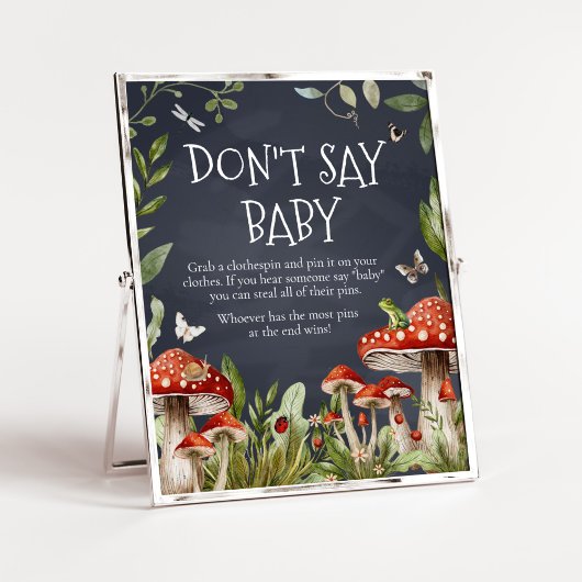 Whimsical verzaubert Pilz nicht Baby sagen Poster