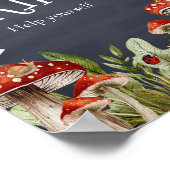 Whimsical verzaubert Wald Pilzgetränke Poster (Ecke)