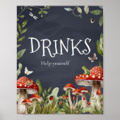 Whimsical verzaubert Wald Pilzgetränke Poster (Vorne)