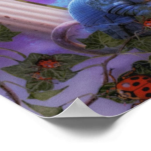 Whimsical verzauberte Forest Lion Fantasy Poster (Ecke)