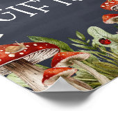 Whimsical verzauberte Pilzbücher und Geschenke Poster (Ecke)