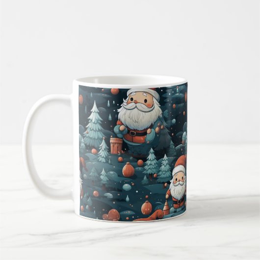 Whimsical verzauberter Wald Weihnachten Tasse (Links)