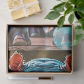 Whimsical Vibrancal Foto Hippo und Blase Decoupage Seidenpapier (Geschenk)