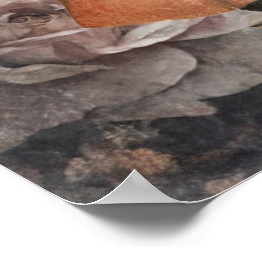 Whimsical Viktorianisch Gothic Girl & Florals Lond Poster (Ecke)