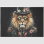 Whimsical Viktorianisch Steampunk Lion Decoupage Seidenpapier (Vorderseite)