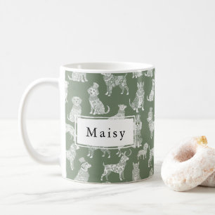 Whimsical Viktorianisch Style Dog Lover Individuel Kaffeetasse