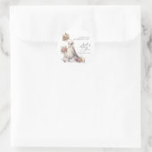 Whimsical Viktorianisch Wedding Dress Brautparty Runder Aufkleber (Tasche)