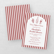 Whimsical Vino Before Vows Burgunder-Junggesellinn