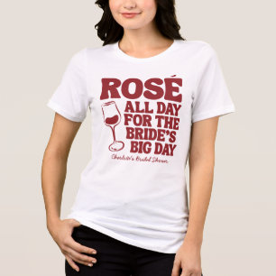 Whimsical Vino Before Vows Burgunder Junggesellinn Tri-Blend Shirt