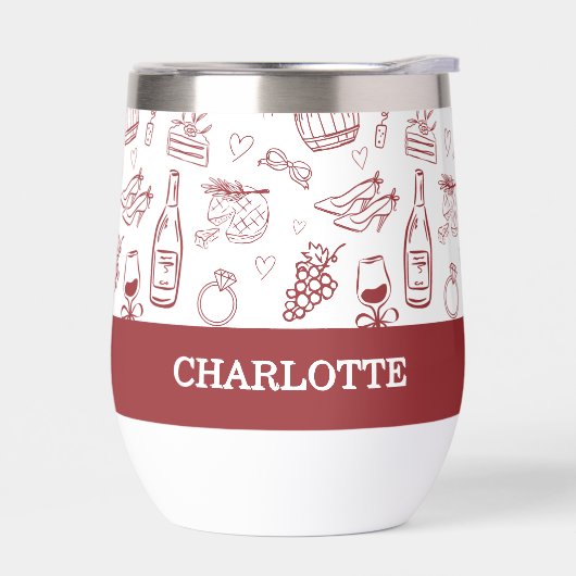 Whimsical Vino Before Vows Burgundy Bridal Shower (Links)