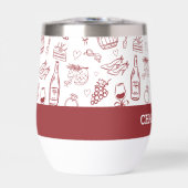 Whimsical Vino Before Vows Burgundy Bridal Shower (Vorderseite)