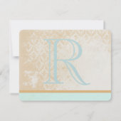 Whimsical Vintag Bird Cage Wedding RSVP Karte (Rückseite)