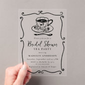 Whimsical Vintag Brautparty Tee Party Acryleinladungen (Insitu (Handheld))