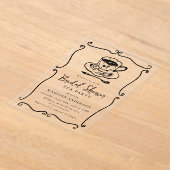 Whimsical Vintag Brautparty Tee Party Acryleinladungen (Ablage )