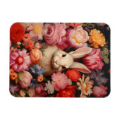 Whimsical Vintag Bunny Spring blüht Magnet (Horizontal)
