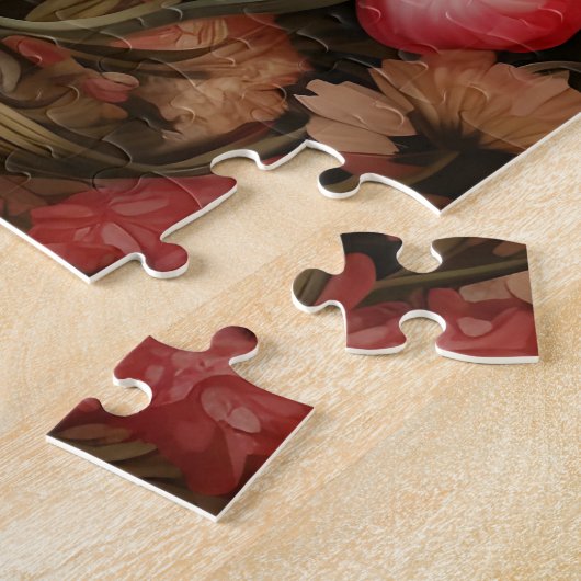 Whimsical Vintag Bunny Spring blüht Puzzle (Seite)