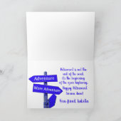 Whimsical Vintag Camper Trailer Happy Retirement Karte (Innenseite)