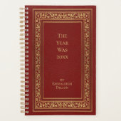 Whimsical Vintag Elegant Red Book Cover Planer (Vorderseite)