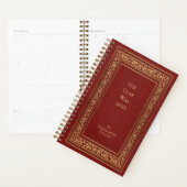 Whimsical Vintag Elegant Red Book Cover Planer (Anzeige)