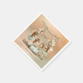 Whimsical Vintag Fairies Girl Birthday Party Serviette (Ecke)