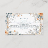 Whimsical Vintag Floral Fern Wedding Begleitkarte (Vorderseite)