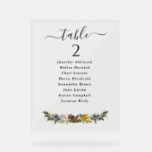 Whimsical Vintag Floral Hochzeitskarte Acrylschild (Vorderseite)