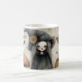 Whimsical Vintag Halloween Hexe, Personalisiert Kaffeetasse (Mittel)