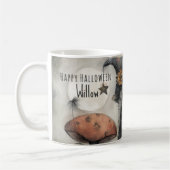 Whimsical Vintag Halloween Hexe, Personalisiert Kaffeetasse (Links)