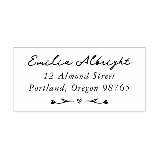 Whimsical Vintag Hand Drawing Rücksendeadresse Permastempel (Design)