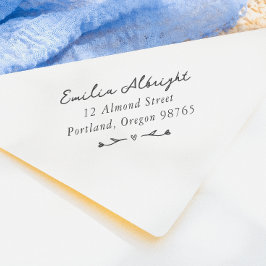 Whimsical Vintag Hand Drawing Rücksendeadresse Permastempel