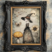 Whimsical Vintag Hexe und Pilz Dekoupage Seidenpapier