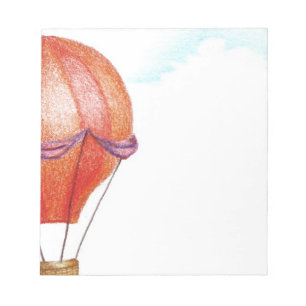 Whimsical Vintag Hot Air Ballon Notizblock