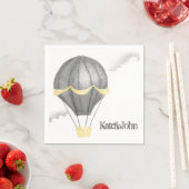 Whimsical Vintag Hot Air Ballon Serviette (Beispiel)