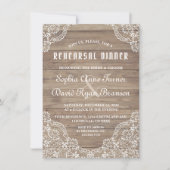 Whimsical Vintag Lace Old Barn Probe Abendessen Einladung (Vorderseite)