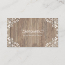 Whimsical Vintag Lace Old Barn Wedding Website Visitenkarte