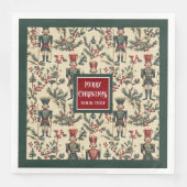 Whimsical Vintag Nutcracker napkins in gedämpften Serviette (Vorderseite)