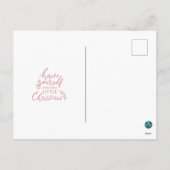 Whimsical Vintag rosa Hirschfest Weihnachten (Rückseite)