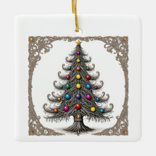 Whimsical Vintage Christmas Tree Ornament - Intric