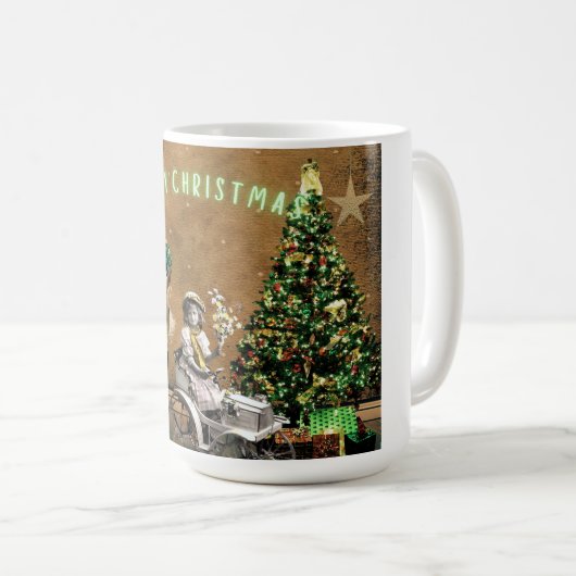 Whimsical Vintage Christmas Wünsche Kaffeetasse (VorderseiteRechts)