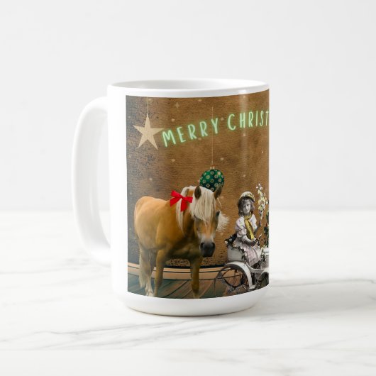 Whimsical Vintage Christmas Wünsche Kaffeetasse (Vorderseite Links)